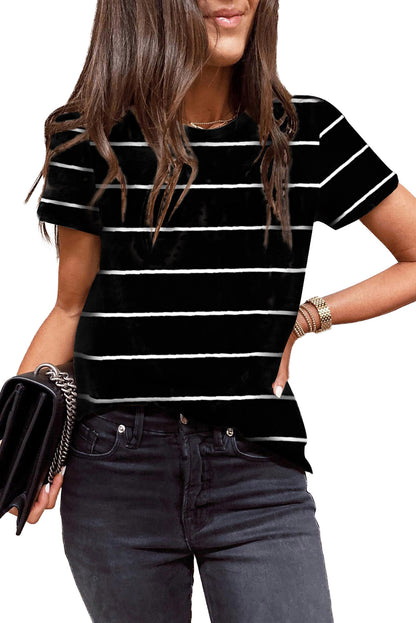 Stripe Round Neck T-Shirt