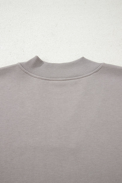 Western Aztec Embroidered Sleeve V-Neck Sweatshirt