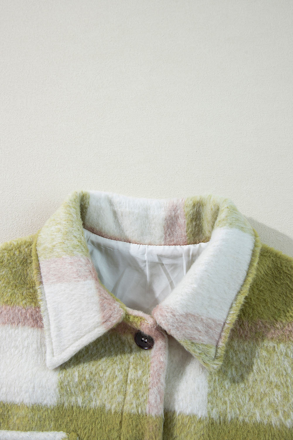 Plaid Button-Up Flap Pockets Shacket