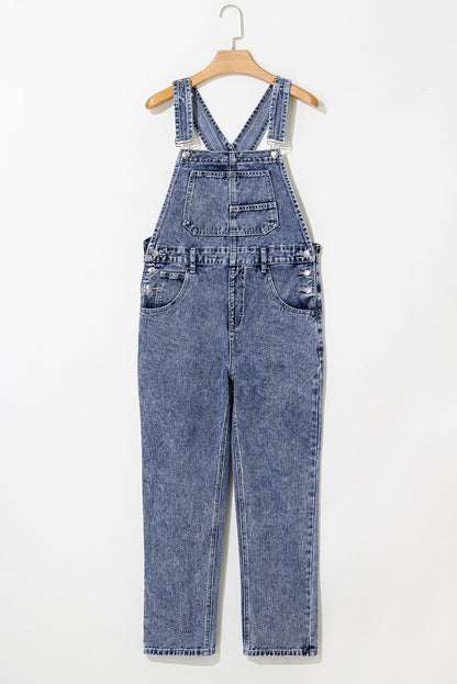 Denim Straight Leg Jumpsuit