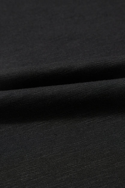 Solid Layered Ruffle Short Sleeve Round Neck Top