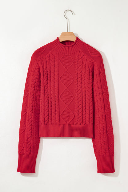 Cable Knit Long Sleeve Sweater
