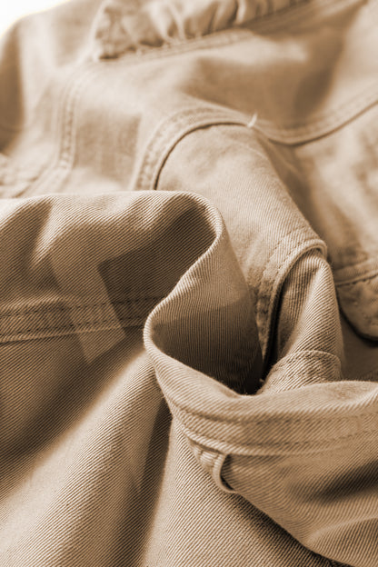 Denim Patchwork Ruffle Sleeve Jacket Vest