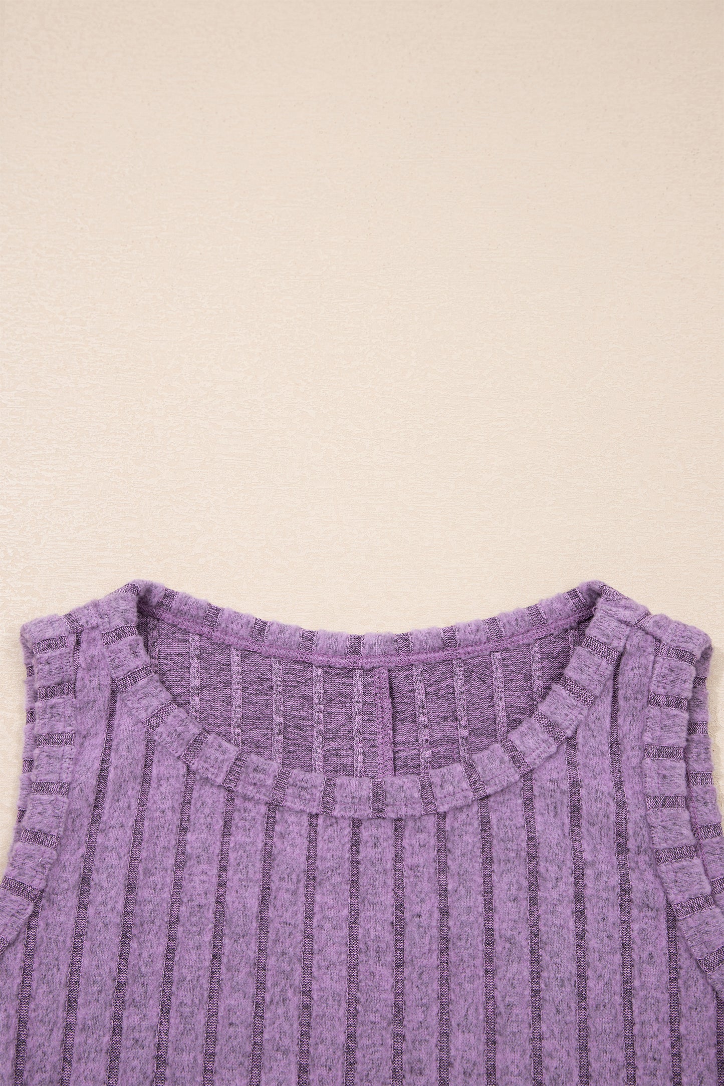 Solid Ribbed Knit Mineral Wash Tank Top