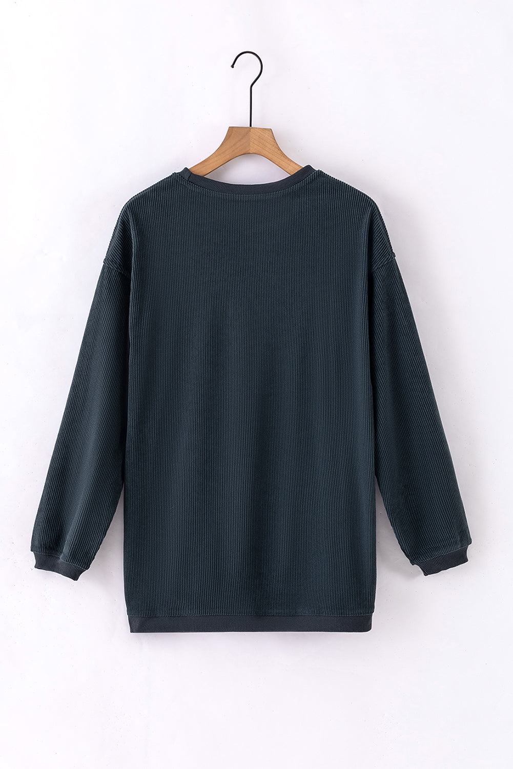 Ribbed Long Sleeve Oversized Sweatshirt