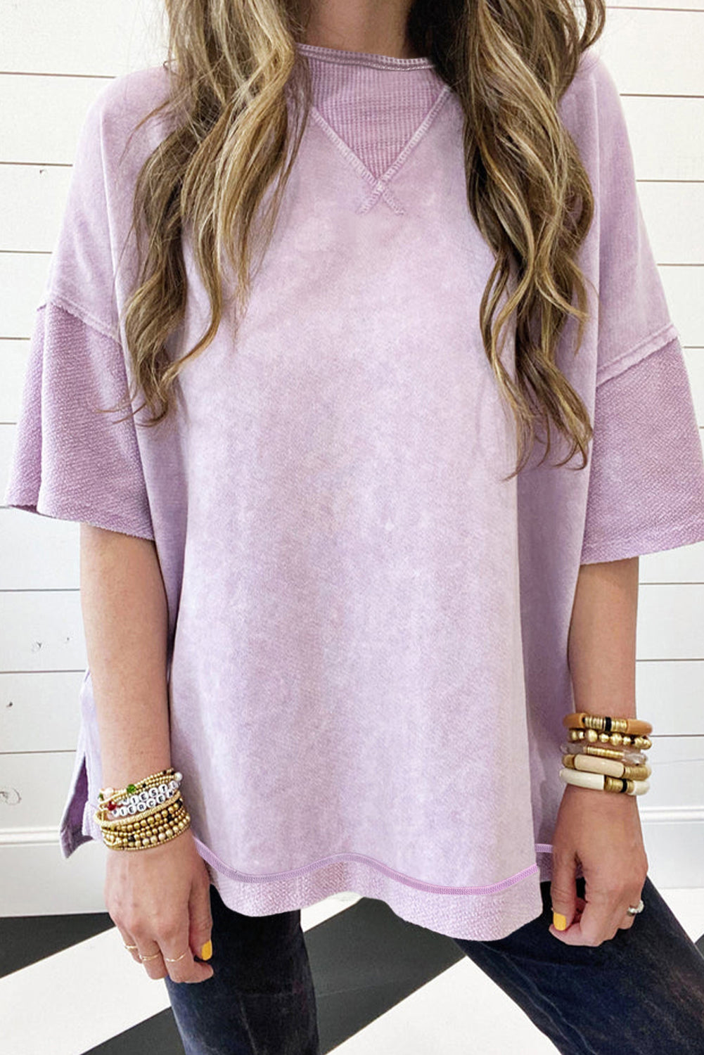 Mineral Wash Drop Shoulder Tee