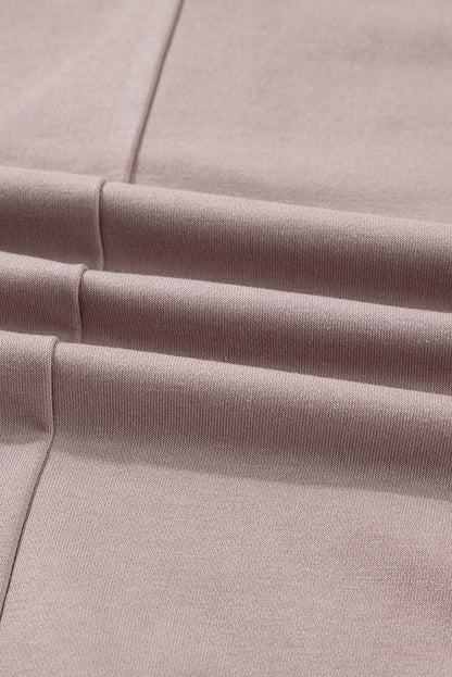 Waffle Patchwork Exposed Seam Oversize Hoodie