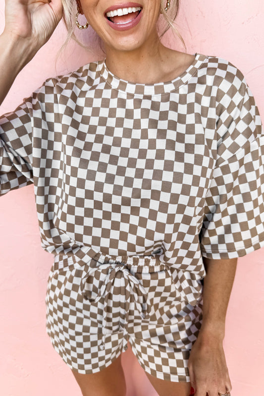 Checker Top and Shorts Set