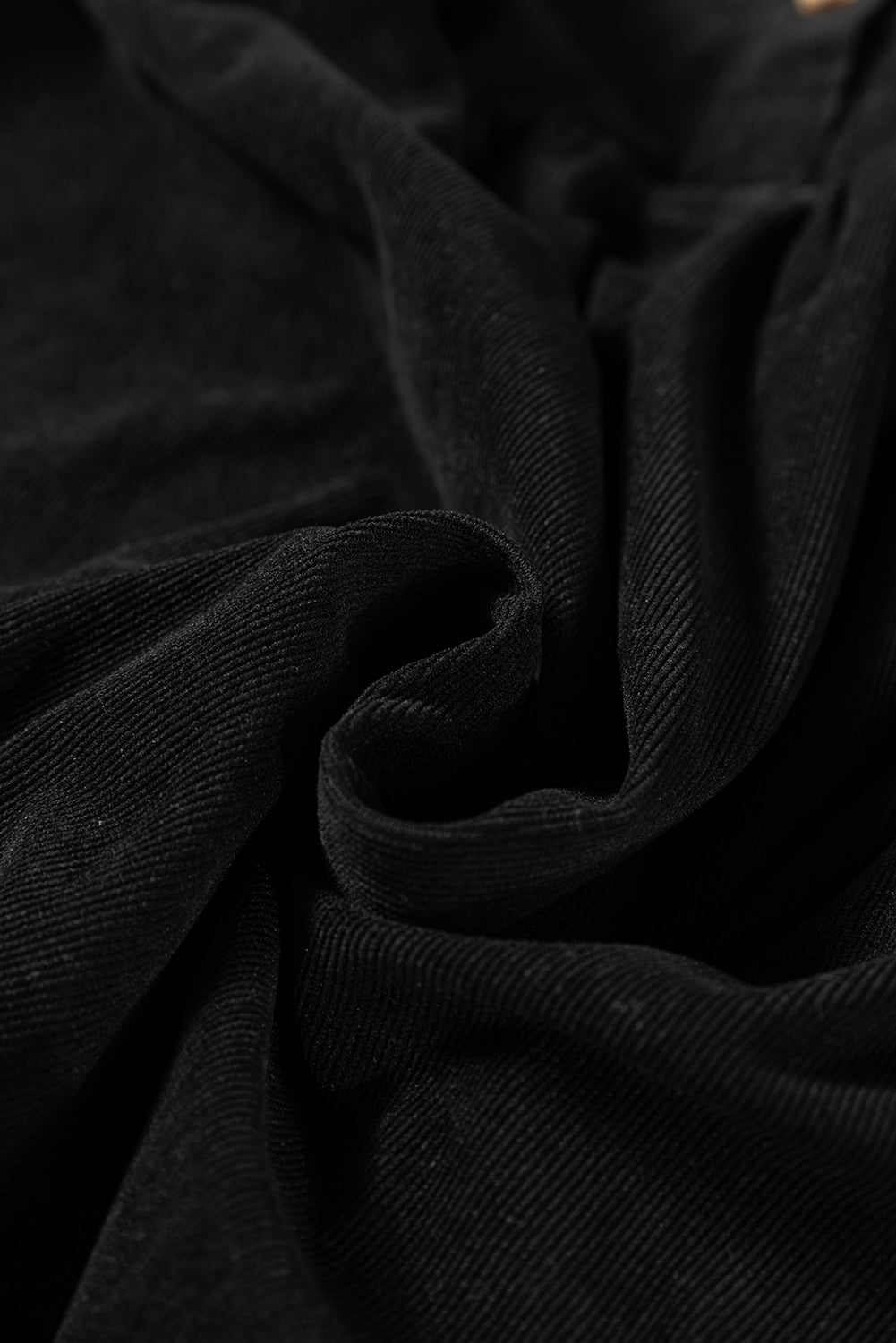 Solid Corduroy Half-Button Collared Mini Dress