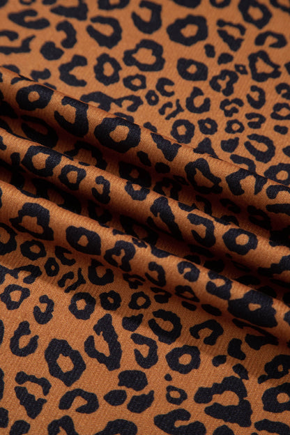 Leopard Long Sleeve Top & Drawstring Pants Set