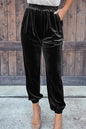 Velvet Pocketed Jogger Pants