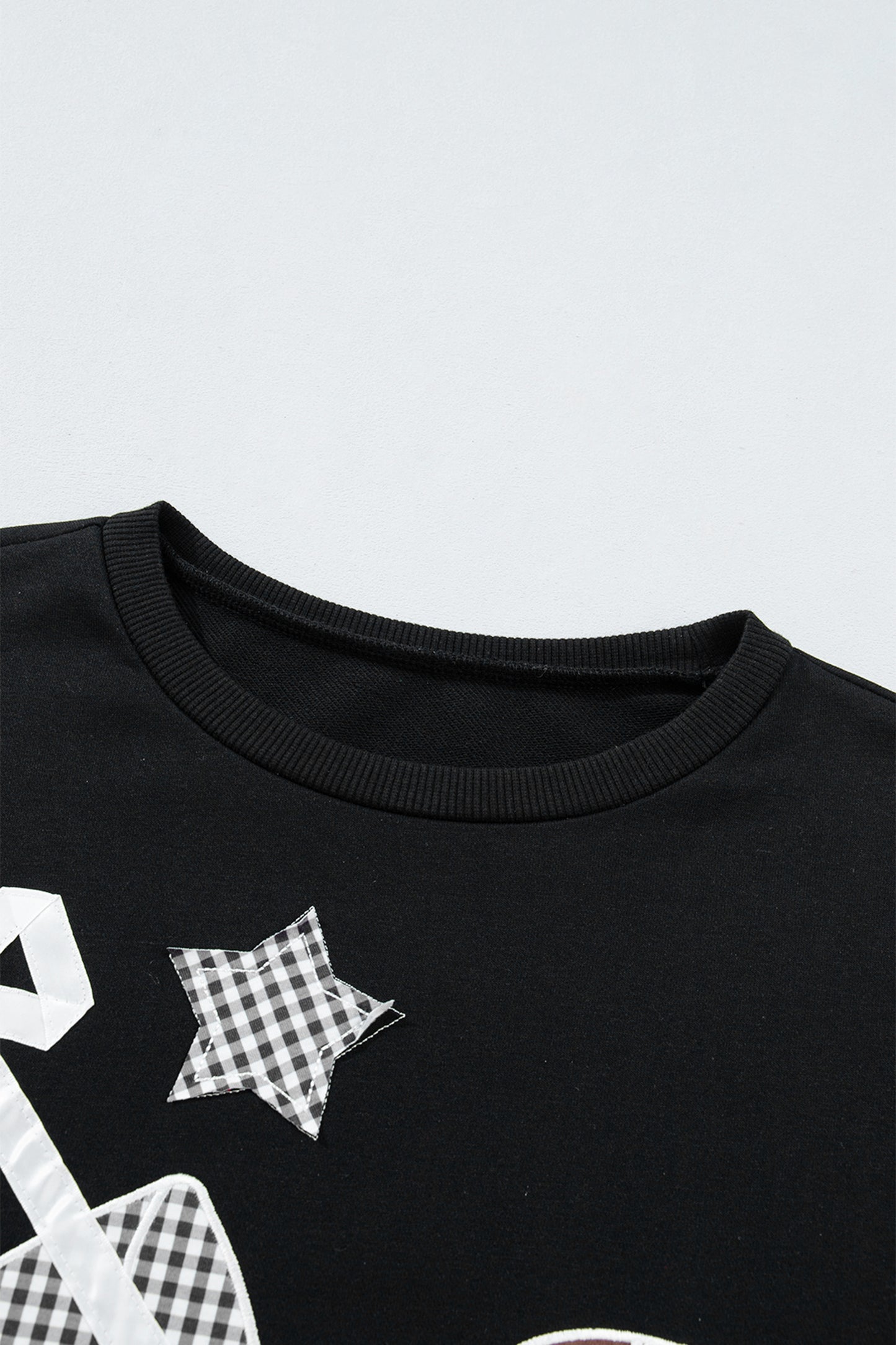 Game Day Gingham Patch Embroidered Sweatshirt