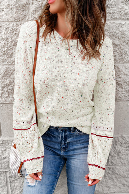 Speckled Long Sleeve Sweater