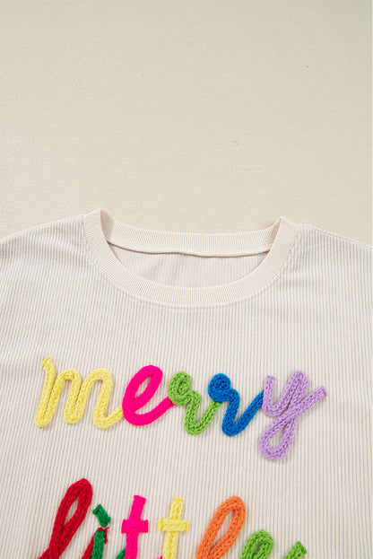 Merry Little Thing Textured Long Sleeve Sweatshirt