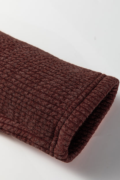 Ribbed Knit Flap Pocket Button-Up Shacket