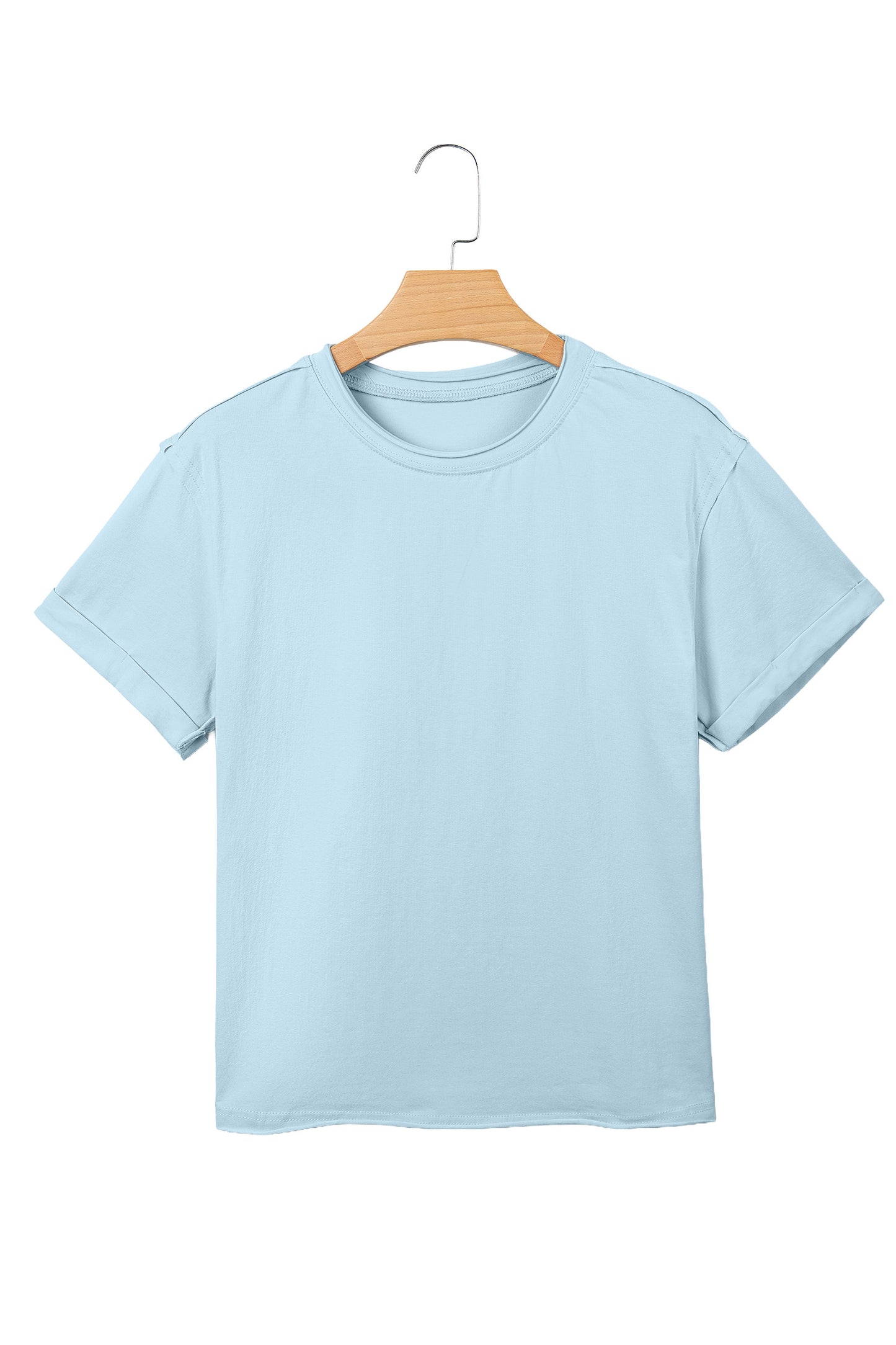 Solid Exposed Seam Short Sleeve T-Shirt