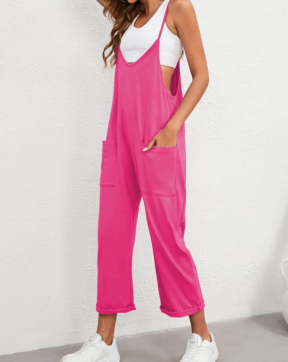 Pocketed Straight Leg Jumpsuit