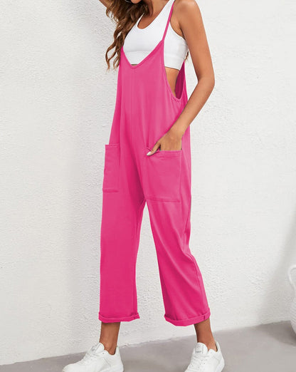 Pocketed Straight Leg Jumpsuit