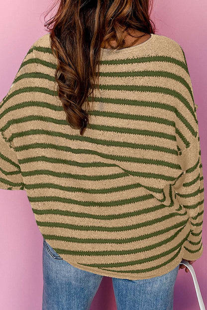 Stripe Drop Shoulder Sweater