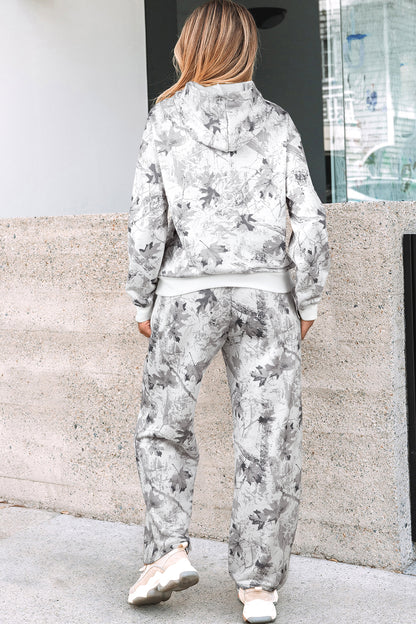 Woodland Camo Hoodie and Sweatpants Set