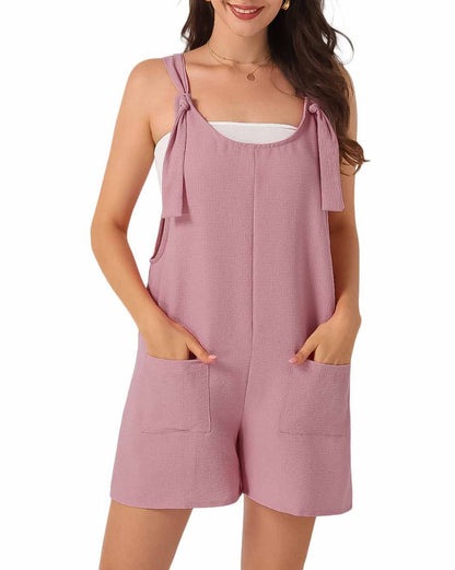 Adjustable Straps Pocketed Romper