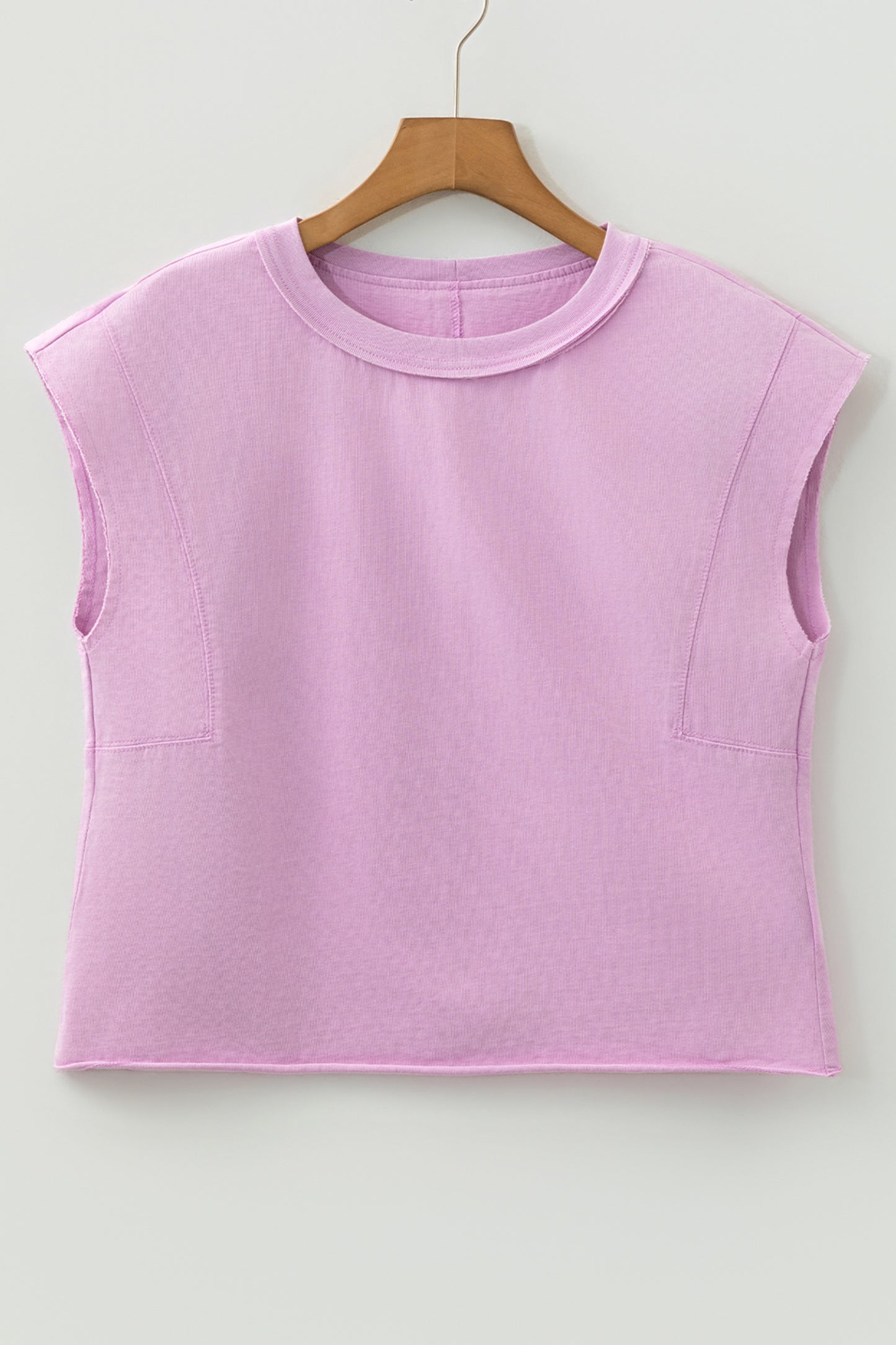 Solid Mineral Wash Boxy Tank Top