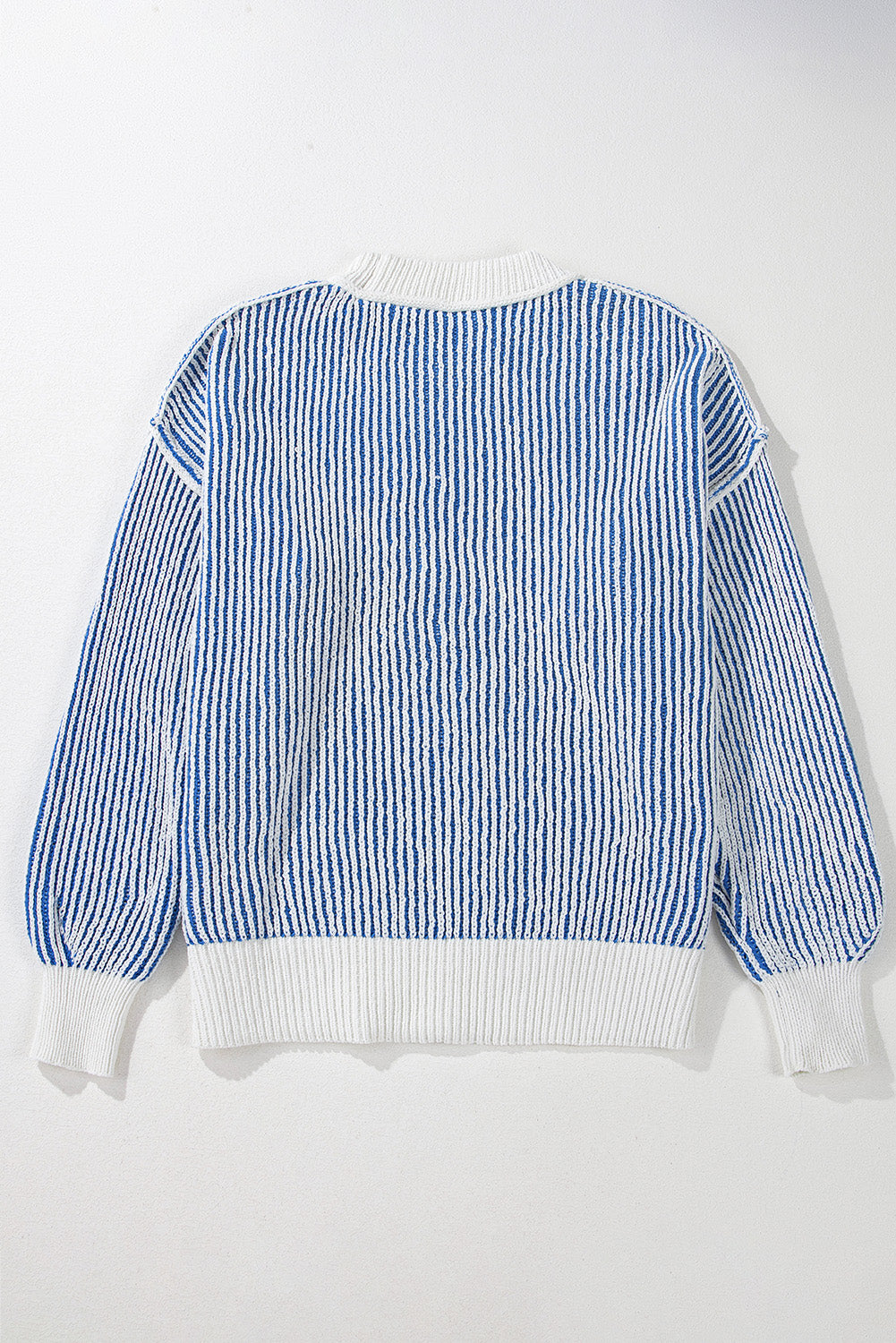 Stripe Contrast Trim Sweater