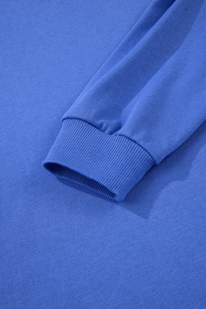 Varsity Stripe Long Sleeve Sweatshirt Dress