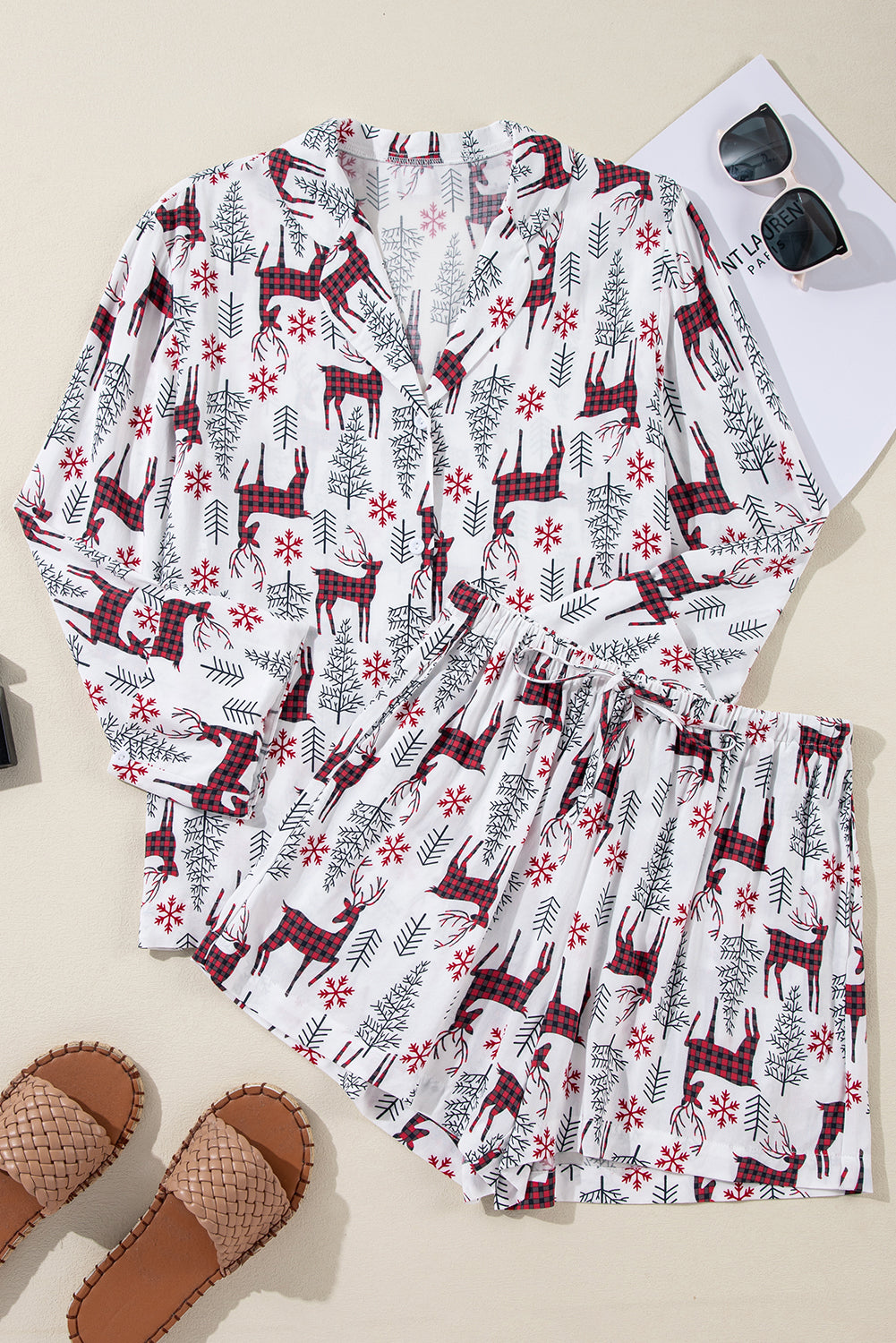 Christmas Deer Shirt and Shorts Set