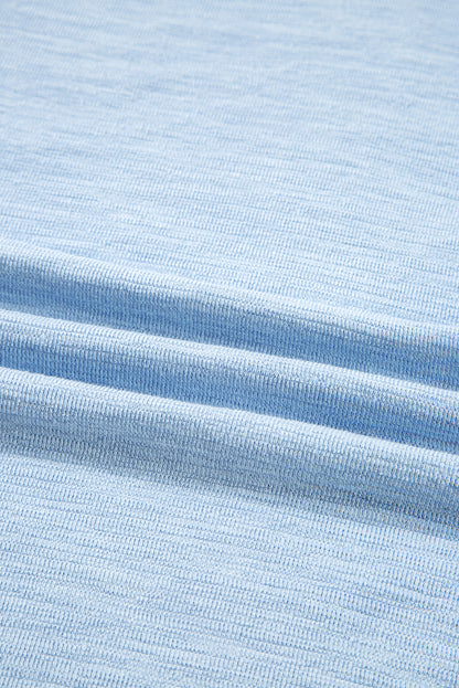 Solid Batwing Long Sleeve Top