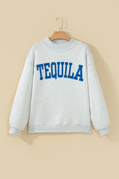 TEQUILA/HUNGOVER Reversible Mock Neck Sweatshirt