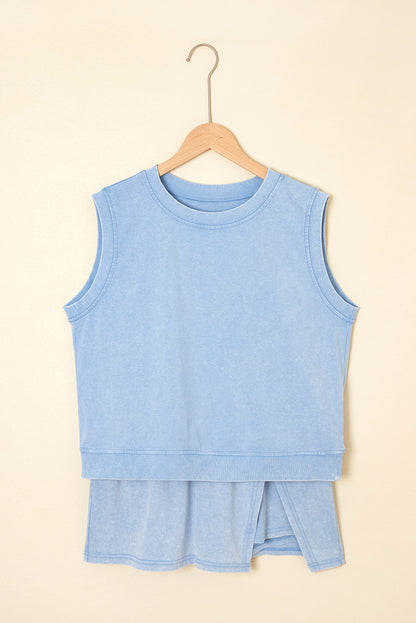 Solid Mineral Wash Tank Top & Lined Skort Set
