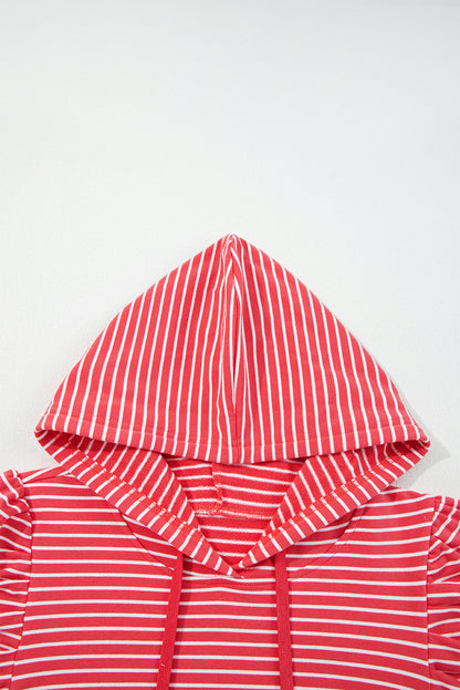 Stripe Puff Long Sleeve Hoodie