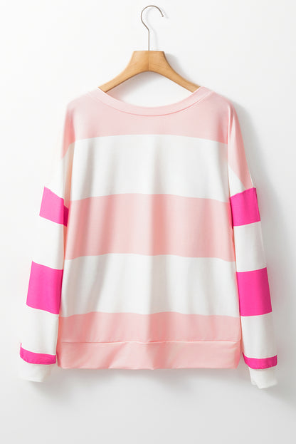 Colorblock Stripe Long Sleeve Top