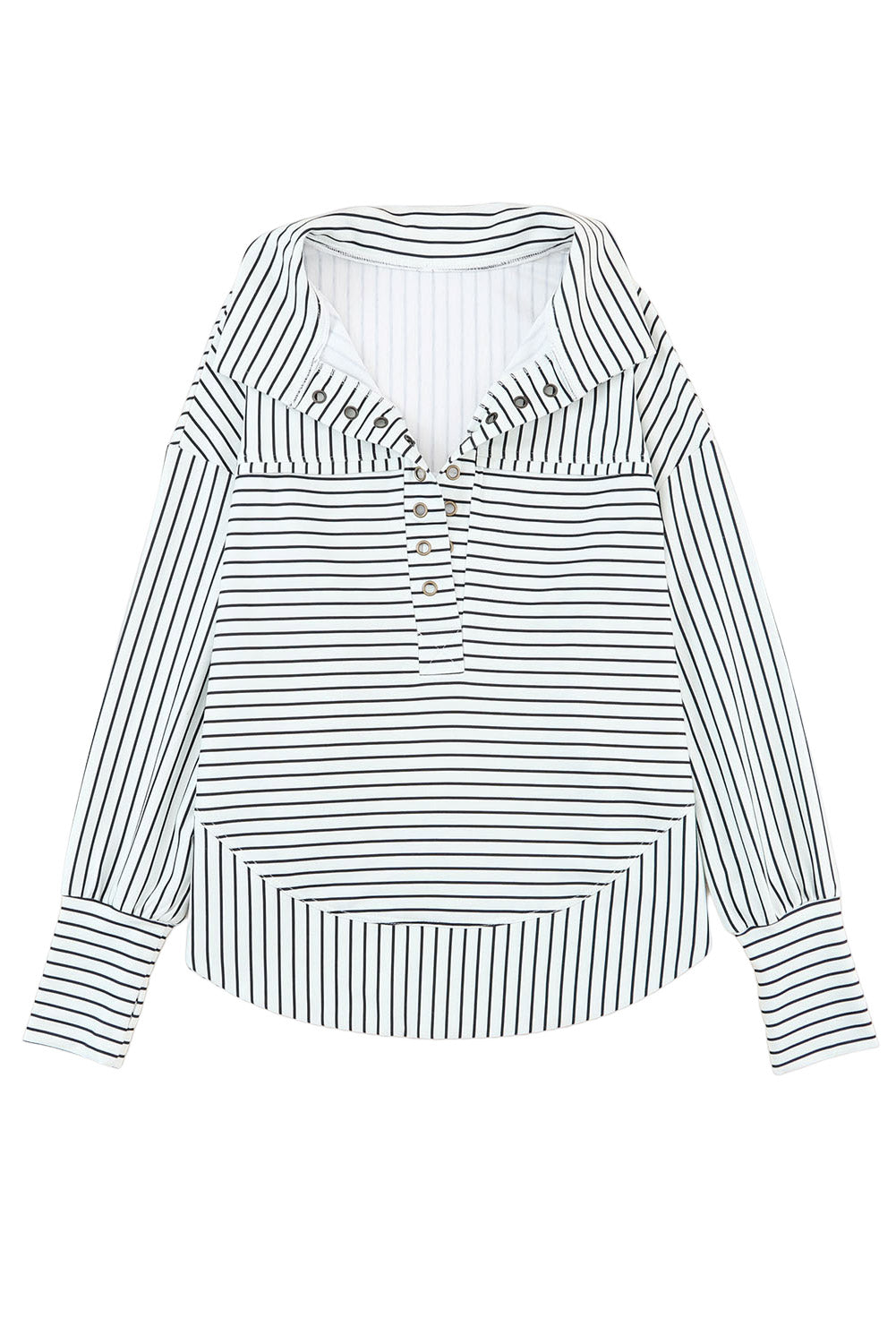 Stripe Thumbhole Long Sleeve Top