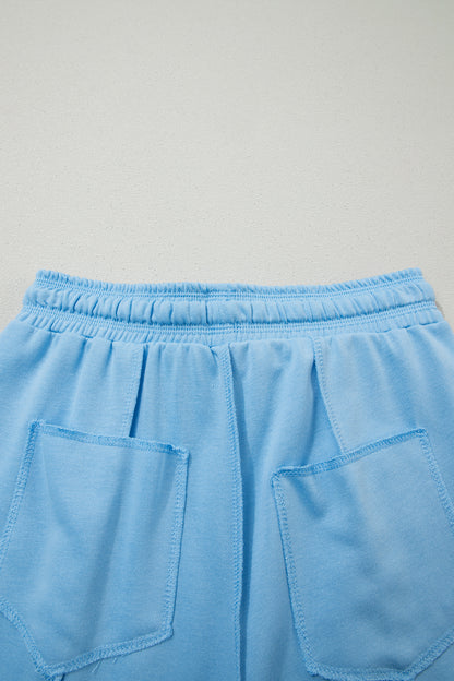 Solid Drop Shoulder Boxy Tee & Barrel Pants Set