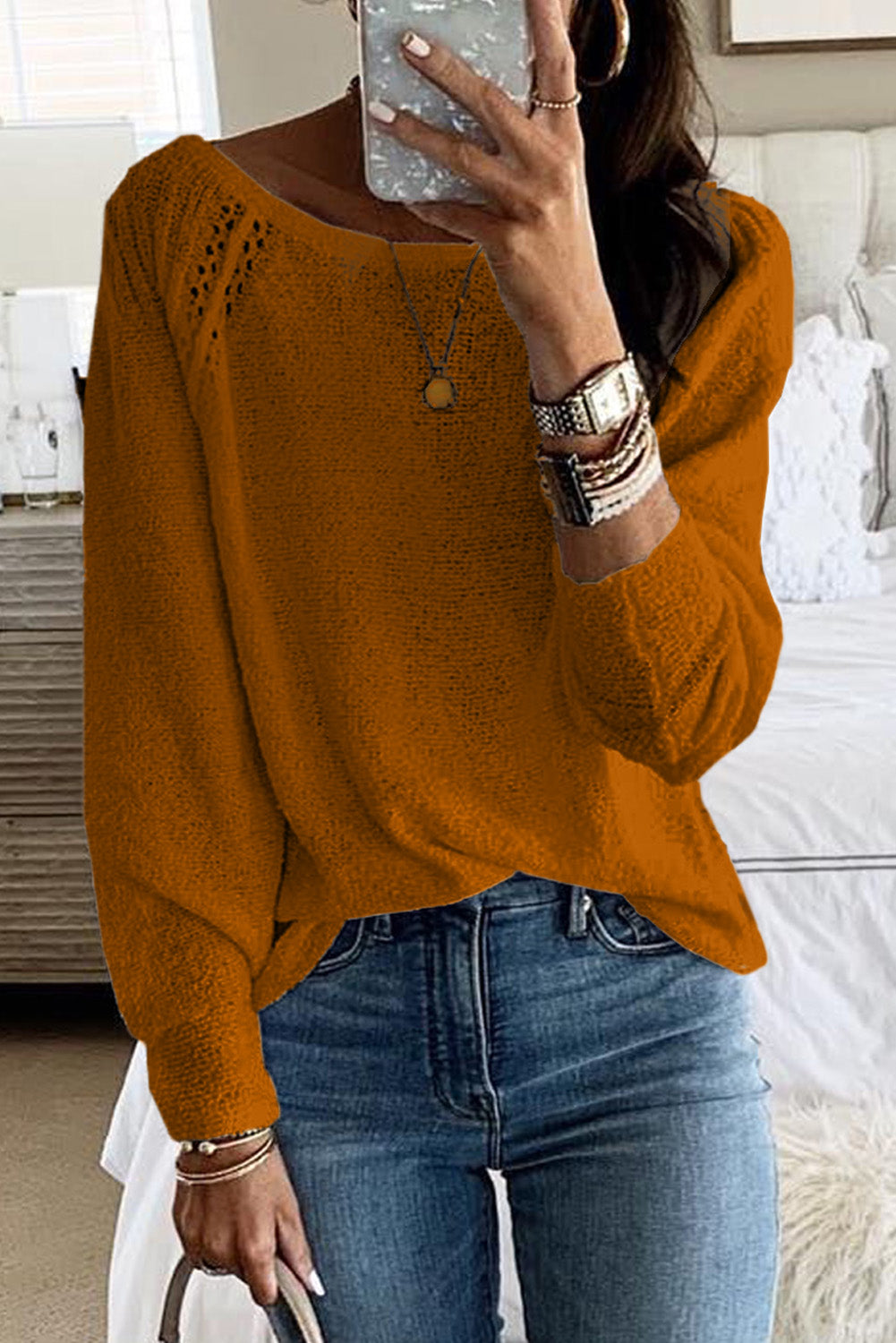 Raglan Long Sleeve Sweater