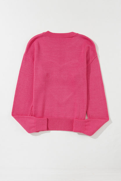 Heart XOXO Drop Shoulder Sweater