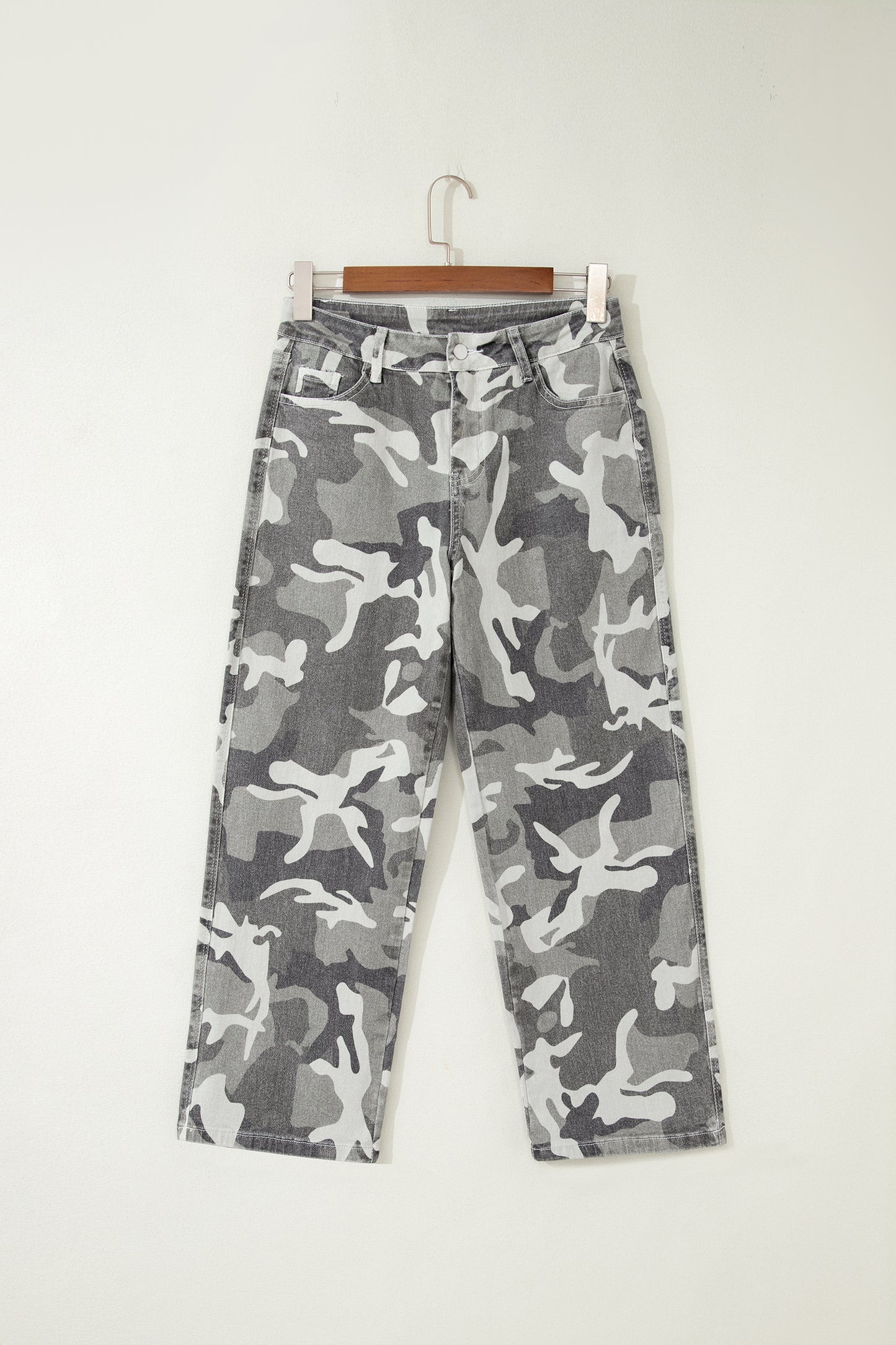 Camo Denim High Waist Jeans
