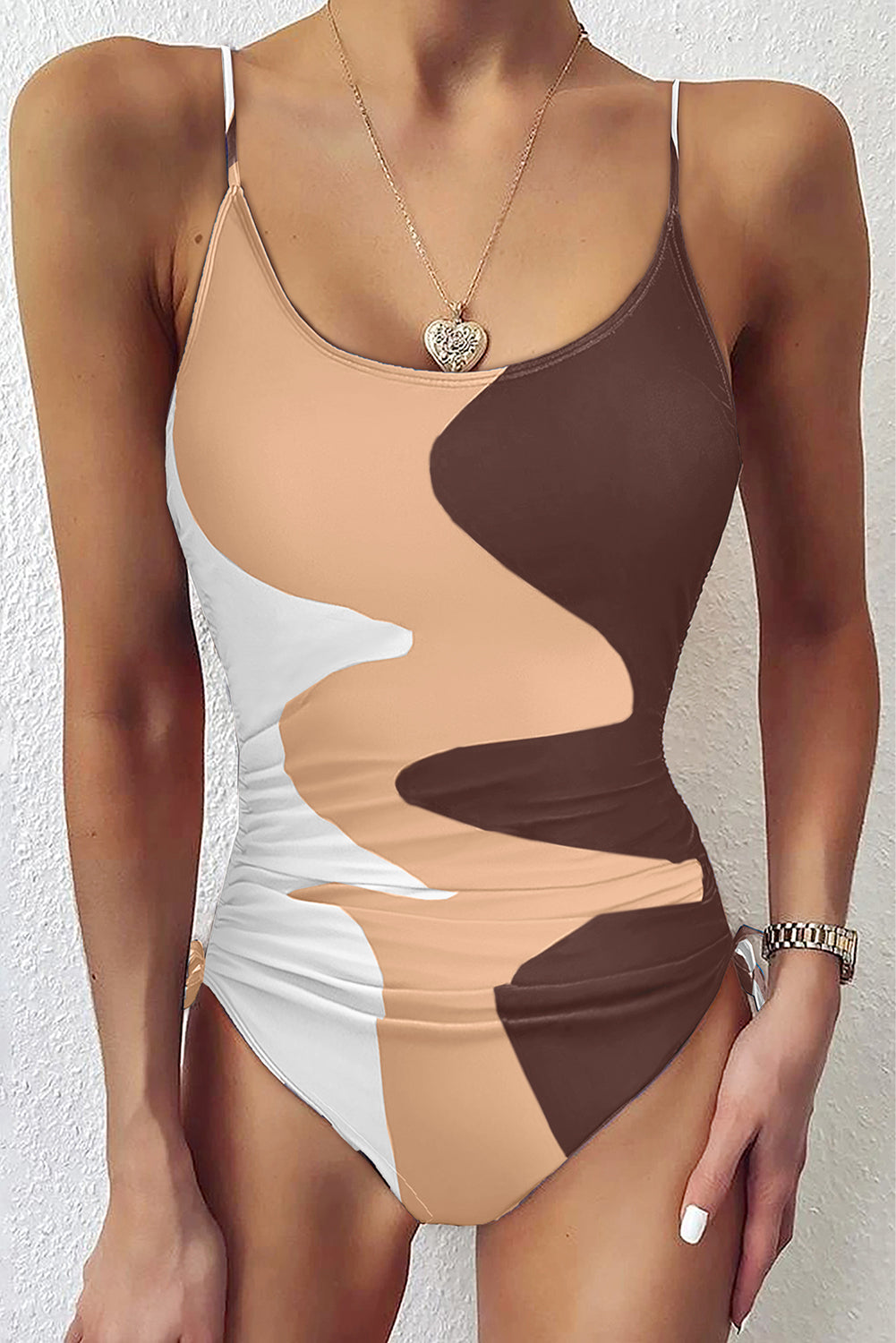 Colorblock One Piece Swimsuit