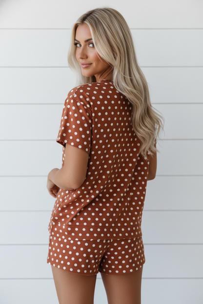Polka Dot Top and Shorts Set