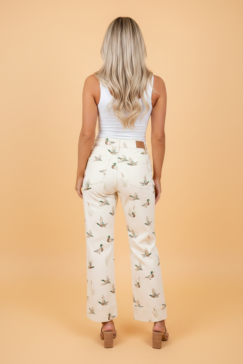 Western Mallard Cuffed Hem Shift Jeans