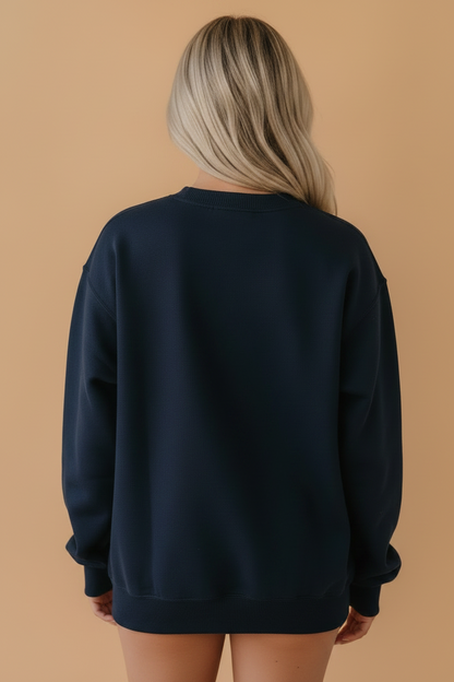 Leopard Alabama Embroidered Patch High Neck Sweatshirt