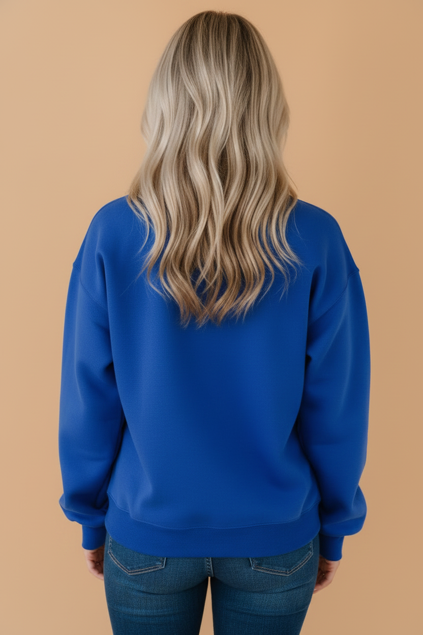 GAMEDAY Embroidered Patch Long Sleeve Sweatshirt
