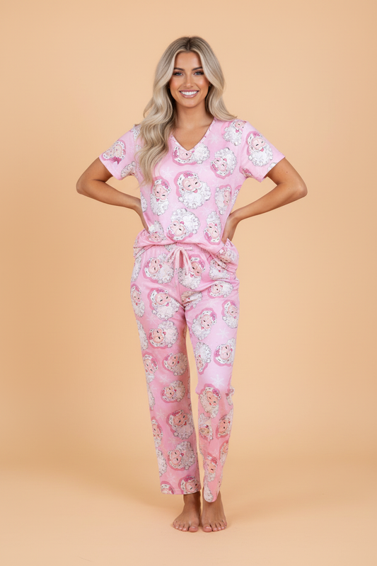 Christmas Santa Claus Tee & Pants Pajama Set