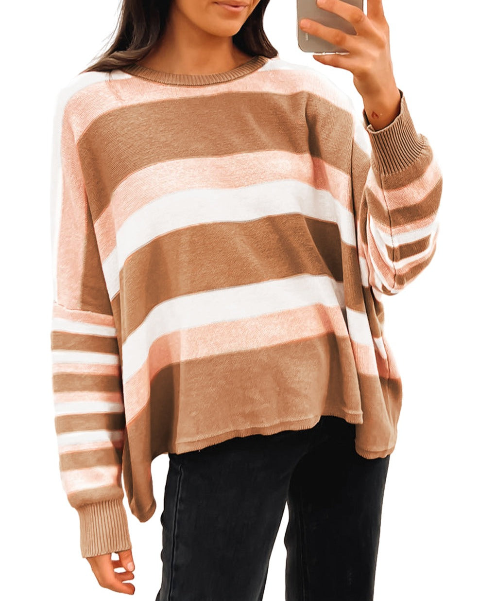 Stripe Drop Shoulder Sweater