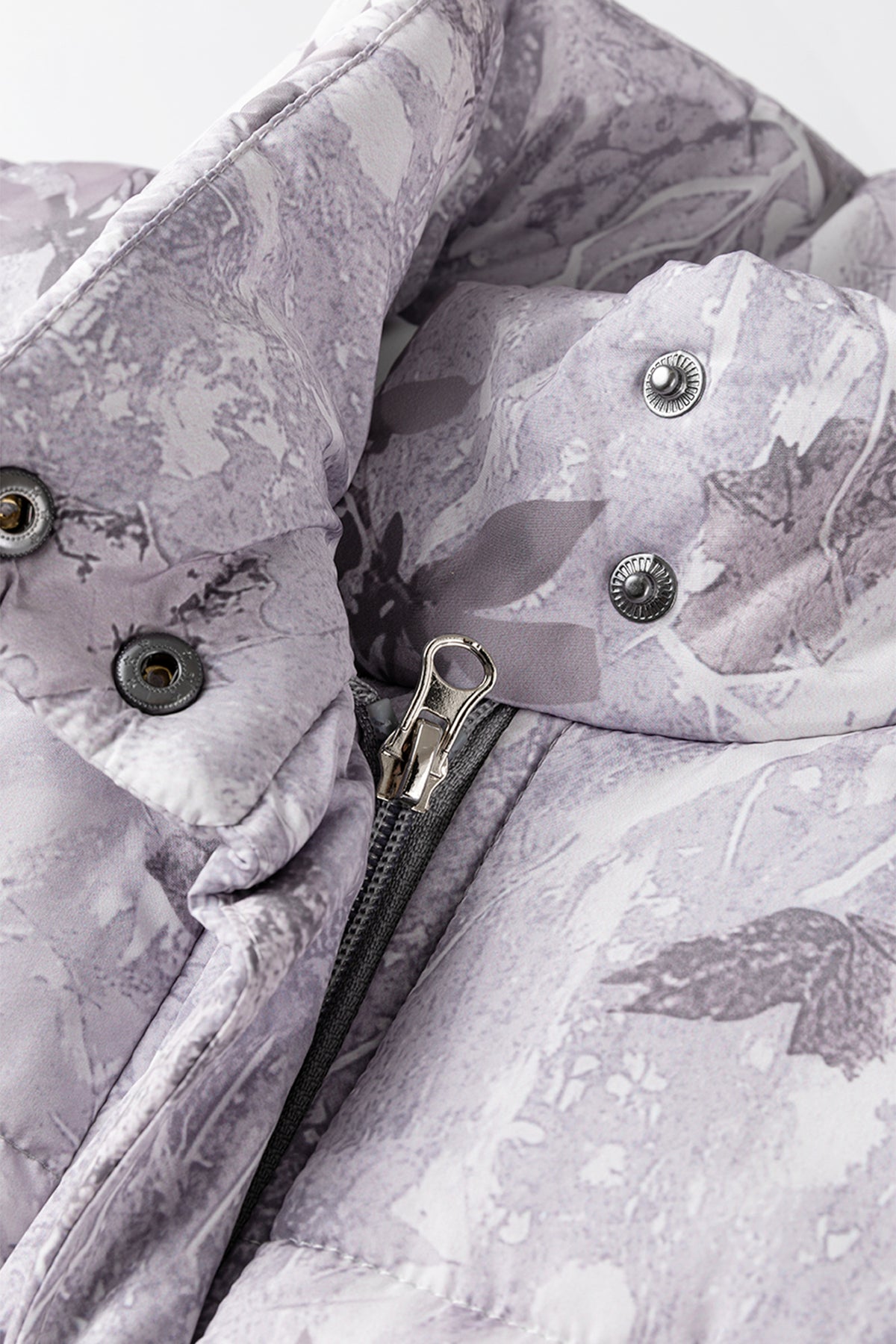 Woodland Camo Collared Sleeveless Puffer Vest