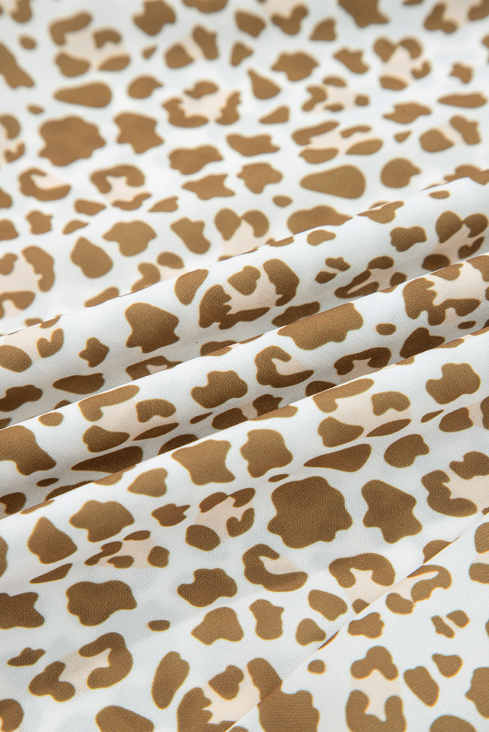 Leopard Drawstring Elastic Waist Straight Leg Pants