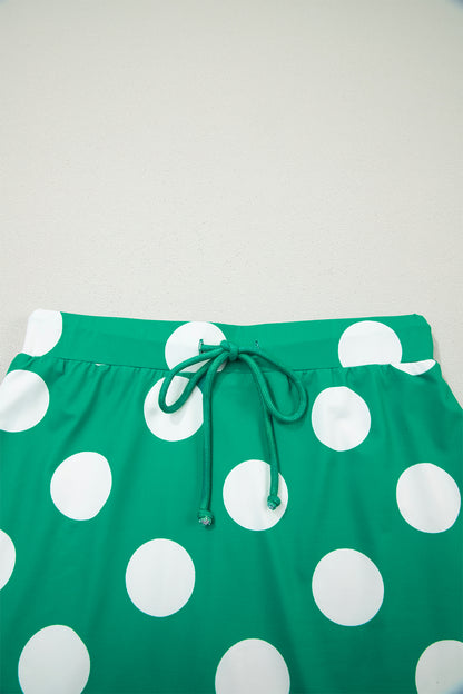 Polka Dot Cropped Tee & Bodycon Skort Set