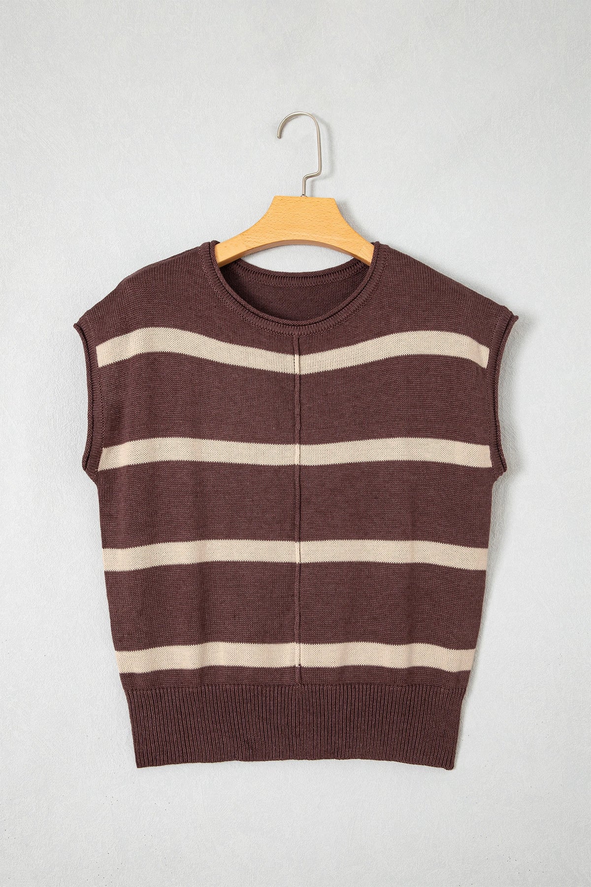 Western Stripe Short Sleeve Knit Top